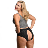 Lace Envy 3XL Crotchless Panty Harness - Black